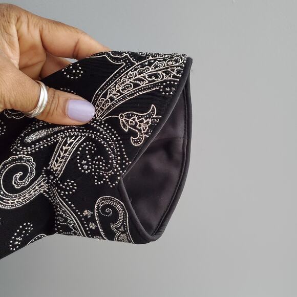 Xscape by Joanna Chen Paisley Sparkle Mandarin Collar Jacket XL - Picture 4 of 7